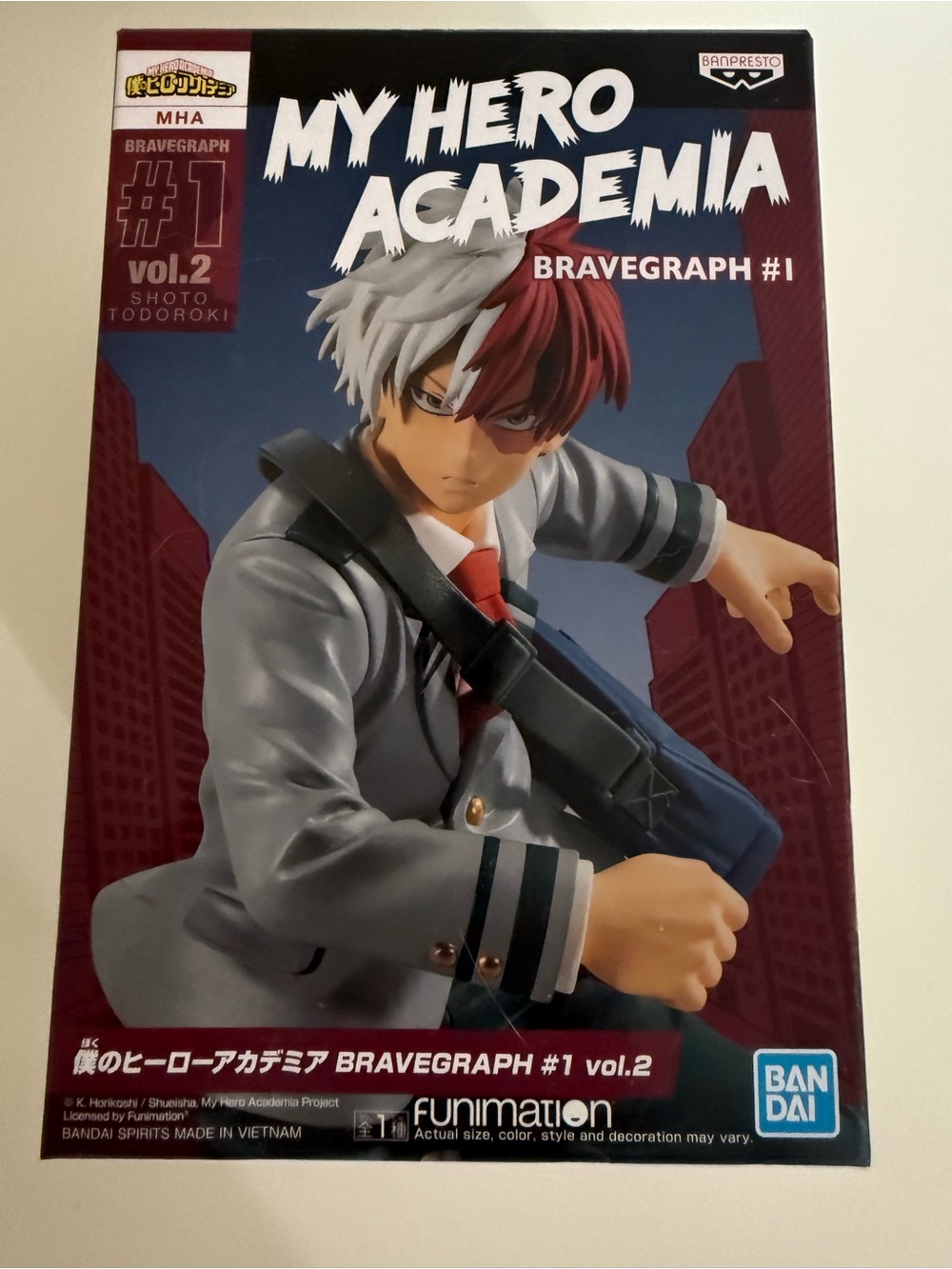 My Hero Academia BraveGraph #1 Vol.2 Shoto Todoroki Figure - White, Red, Gray